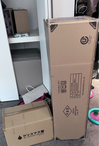 購入時45000円程度、美品、クリスマスツリー2.1m クリスマスツリー一式、LEDライト、かざり、木製ポット