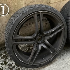 19インチ ホイール 4本 アウディ R8 純正タイプ ラバーペイント PCD112 ハブ57.1　引き取りのみの画像