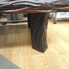 縞黒檀 座卓 ローテーブル 幅134×奥行73×高さ34㎝ 和家具 和室 座敷机 札幌市 西岡店の画像