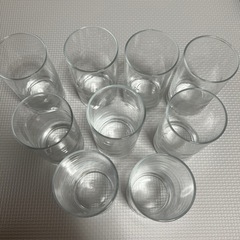 【食器】グラス　9つ　花柄の画像