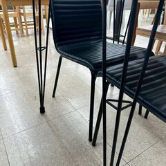 ★リユースのサカイ高崎店★TJ12929 (株)ニトリ 2人掛けダイニングセット 茶/黒 H70×D70×W70 クリーニング済みの画像