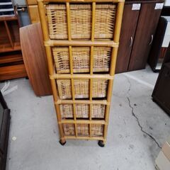 リサイクルショップどりーむ天保山店　No.4238　ラタンチェスト　写真参照🎵　レトロ風　オススメ品🎵の画像