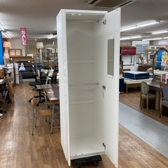 S270 ⭐ NITORI ニトリ ワードローブ WISH3 クローゼット スリムタイプ ホワイト 幅約59cm USEDの画像