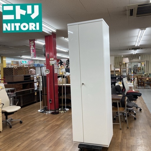 S270 ⭐ NITORI ニトリ ワードローブ WISH3 クローゼット スリムタイプ ホワイト 幅約59cm USED
