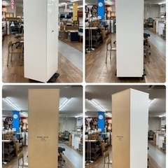 S270 ⭐ NITORI ニトリ ワードローブ WISH3 クローゼット スリムタイプ ホワイト 幅約59cm USEDの画像