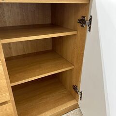 ★リユースのサカイ高崎店★TJ12937 (株)ニトリ キャビネット ライトブラウン H68.5×D42×W119.5 クリーニング済みの画像