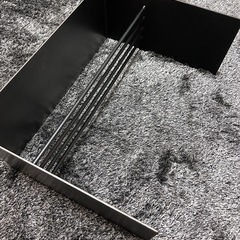 ソファーテーブル　ローテープ　アイアン　無骨　黒皮鉄　鉄板　2way　サイドテーブル　おしゃれ　スタイリッシュの画像