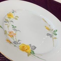美原店 ノリタケ ロイヤルオーチャード ディナープレート 金彩 バラ柄　27㎝の画像