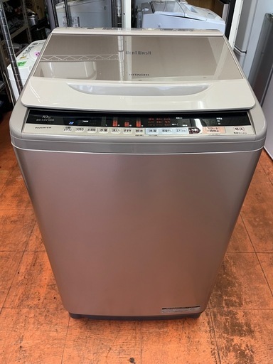 洗濯機日立beatwash 17年10kg BW-KSV100B 50-60Hz 仙台市内無料配達設置
