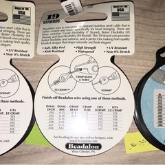 ビーダロンの最高級ビーズワイヤー６本の画像