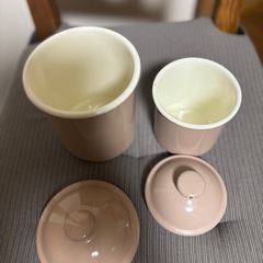 ホーローキャニスター　容器　大小２個セットの画像