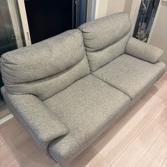 【ニトリ】3人掛けソファ　ソファカバー付きの画像
