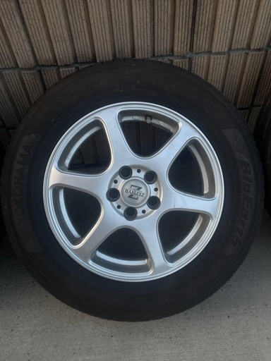 195/65R15夏タイヤホイールセット pcd114.3 2017年製ヨコハマ