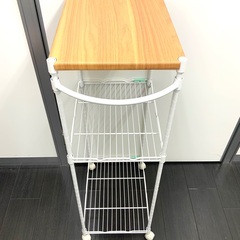 大45 【美品】キッチンワゴン　高さ調節可能　スチールラックの画像