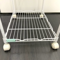 大45 【美品】キッチンワゴン　高さ調節可能　スチールラックの画像