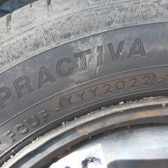 博多区　軽自動車用タイヤ４本 155 65 R13　ダイハツ純正ホイール付き　9800円　すぐ使えます　の画像