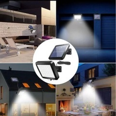 LEDソーラーライト LED センサ ーライト 防水分離型 IP65防水 屋外照明 LED作業灯 防犯ライトセキュリティライトの画像