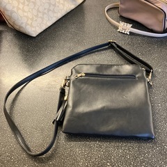 M2510-043 ショルダー バッグ ヒョウ柄 ブラック ゴールド金具 キズ汚れ有りの画像