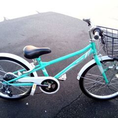 22インチ　女の子自転車　変速　LEDライトの画像