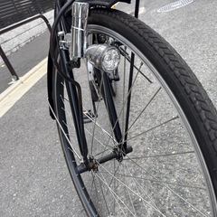 PRECISION クロスバイク 黒 バスケット付きの画像