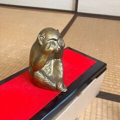 金属工芸品「三猿」見ざる，言わざる，聞かざるの画像