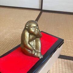 金属工芸品「三猿」見ざる，言わざる，聞かざるの画像