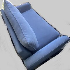 IKEA２人ソファー・ブルー・事務所配置・日々使用せず痛みなし・引取者にゆずりますの画像