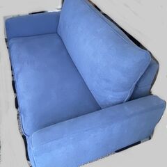 IKEA２人ソファー・ブルー・事務所配置・日々使用せず痛みなし・引取者にゆずりますの画像