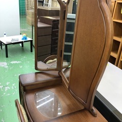 【ドリーム川西店御来店限定】☆ジモティー見たよ♪割引☆  アンティークドレッサー ブラウン クリーニング済み 【99560000028860】の画像