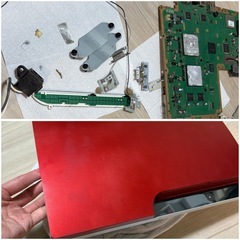 PS3 本体 レッド コントローラーソフトその他周辺機器の画像