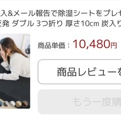 定価【1万円】三つ折りダブルマットレス　の画像