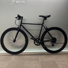 【8万で購入】クロスバイク 黒 700C 美品 高級シマノ社製変速付き ロード ピスト　マウンテン BMX ビーチクルーザー お洒落 自転車【早い者勝ち】の画像