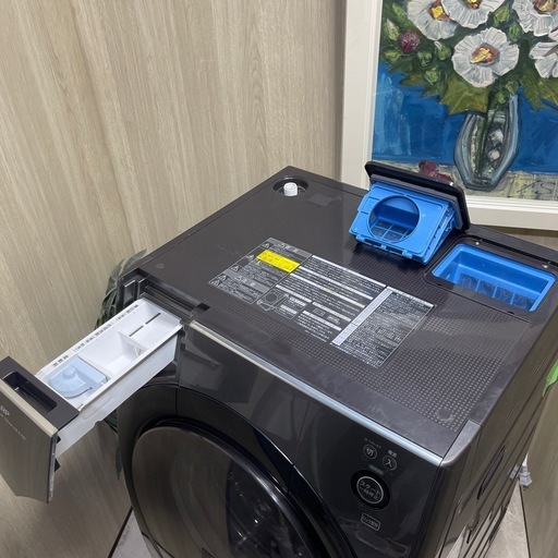 ?激安?❗️配送•設置?❗️♻️処分撤去♻️SHARP 乾燥付ドラム式洗濯機　9KG/6KG 2013年　ES-Z100-TL 
