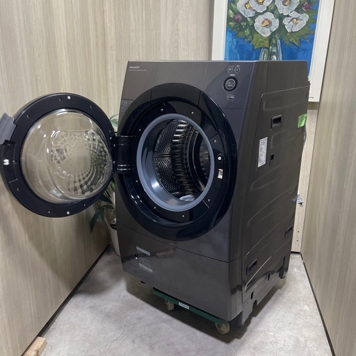 ?激安?❗️配送•設置?❗️♻️処分撤去♻️SHARP 乾燥付ドラム式洗濯機　9KG/6KG 2013年　ES-Z100-TL 