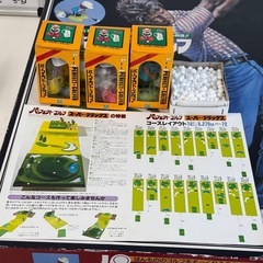 パーフェクトゴルフ SUPER DELUXE／PERFECT★GOLF スーパー・デラックス 18ホール 昭和レトロ 卓上ゴルフゲーム 付属多め 箱入り 動作未確認 現状渡しの画像