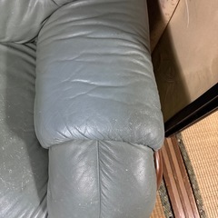 2人掛け　レザーソファの画像