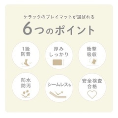 【新品】ケラッタ プレイマット 120×160 ベージュの画像