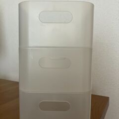 【無印良品】半透明メイクボックス3個セットの画像