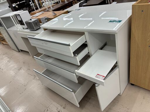 リユースのサカイ栃木店☆ジモティ割あり☆ NITORI 食器棚 ホワイト W120×