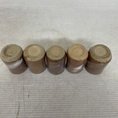 【未使用品】梶山 節男 仁童 湯呑み 5点セット 刻印あり 陶器 広島 陶芸 食器 木箱付き 保管品 Y2269の画像