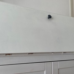 IKEA HEMNES ビューローデスク ダークグレーからホワイトの塗装替えの画像