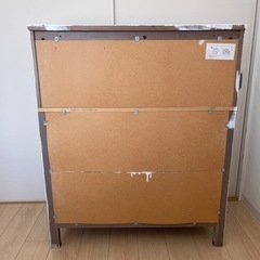 IKEA HEMNES ビューローデスク ダークグレーからホワイトの塗装替えの画像