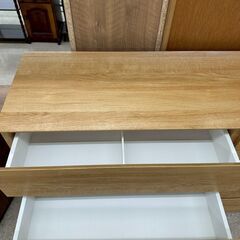 ★リユースのサカイ高崎店★TJ12951 (株)ニトリ チェスト ライトブラウン H91.5×D41.5×W138.5 クリーニング済みの画像