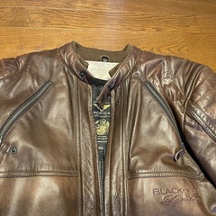 ブラックカフェロンドン　ブラウンレザー　ライダース　本革の画像