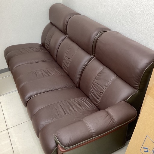 3人掛けソファー 人気 左片肘 ブラウン