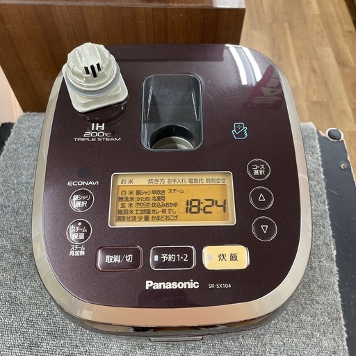 R097 ☀️ Panasonic スチームIH炊飯ジャー 5.5合炊き 14年製 SR-SX104 ⭐ 動作確認済 ⭐ クリーニング済