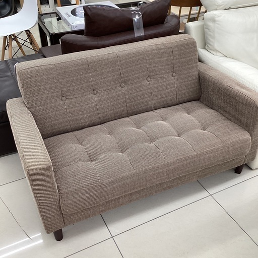 2人掛けソファー ブラウン