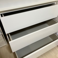 IKEA MALM 3段チェスト ホワイトの画像