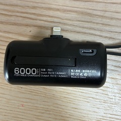 モバイルバッテリー　6000mAh typeC Lightning の画像