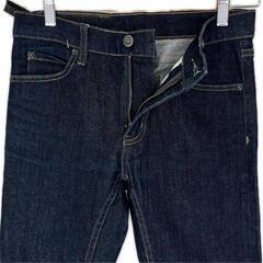 美品 YANUK ヤヌーク 無地 オールシーズン デニムパンツ コットン ブルー レディース 29/32【古着】【中古】の画像